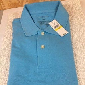 Van Heusen Sport Polo Dress Shirt - Size 'Large' - Color 'Bright Blue'